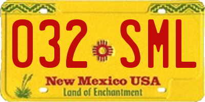 NM license plate 032SML