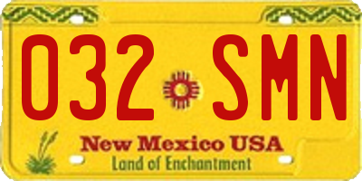 NM license plate 032SMN