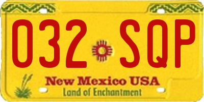 NM license plate 032SQP