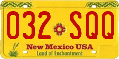 NM license plate 032SQQ