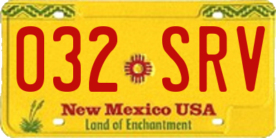 NM license plate 032SRV