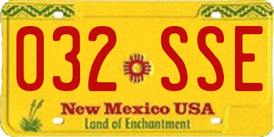 NM license plate 032SSE