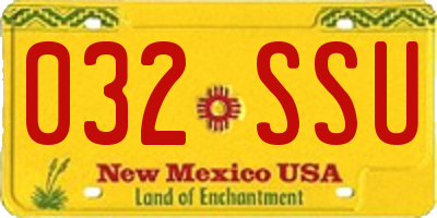 NM license plate 032SSU