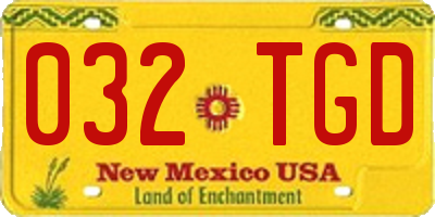 NM license plate 032TGD
