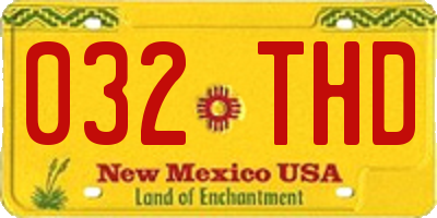 NM license plate 032THD