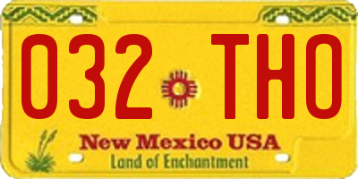 NM license plate 032THO