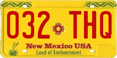 NM license plate 032THQ