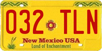 NM license plate 032TLN