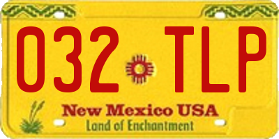 NM license plate 032TLP