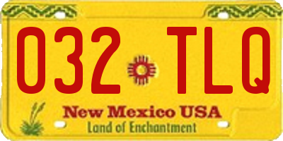NM license plate 032TLQ