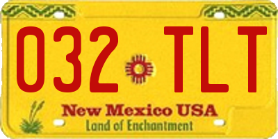 NM license plate 032TLT