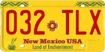 NM license plate 032TLX