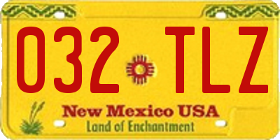 NM license plate 032TLZ