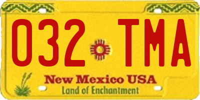 NM license plate 032TMA
