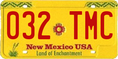 NM license plate 032TMC
