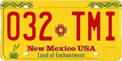 NM license plate 032TMI