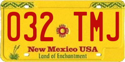 NM license plate 032TMJ