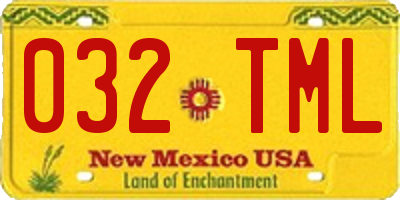 NM license plate 032TML