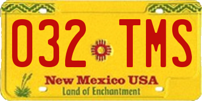 NM license plate 032TMS