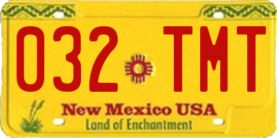 NM license plate 032TMT