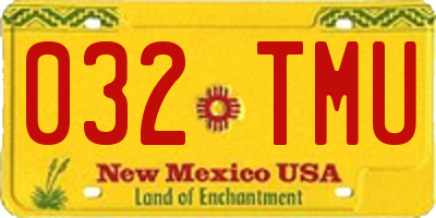 NM license plate 032TMU