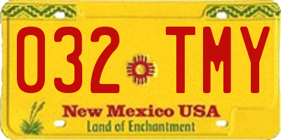 NM license plate 032TMY