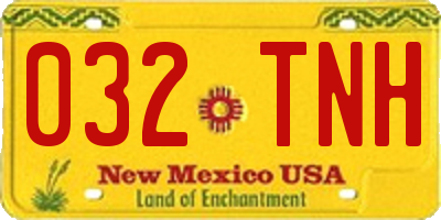 NM license plate 032TNH