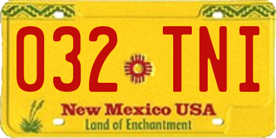 NM license plate 032TNI