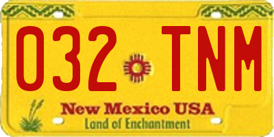 NM license plate 032TNM