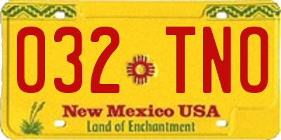 NM license plate 032TNO