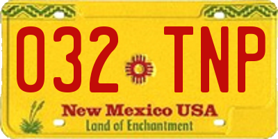 NM license plate 032TNP