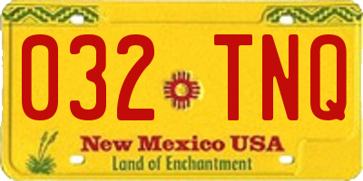 NM license plate 032TNQ