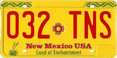 NM license plate 032TNS