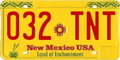 NM license plate 032TNT