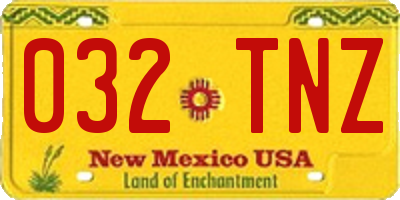 NM license plate 032TNZ
