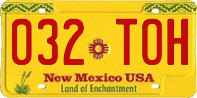 NM license plate 032TOH
