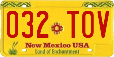 NM license plate 032TOV