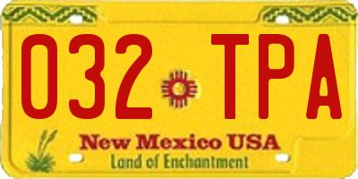 NM license plate 032TPA