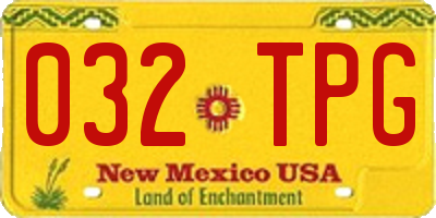 NM license plate 032TPG