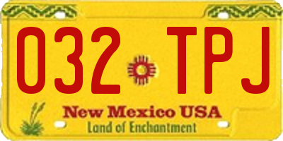 NM license plate 032TPJ
