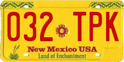 NM license plate 032TPK