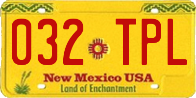 NM license plate 032TPL