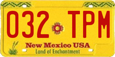 NM license plate 032TPM