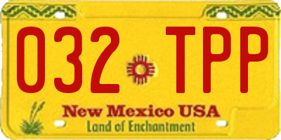 NM license plate 032TPP