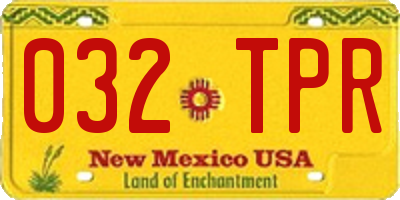 NM license plate 032TPR