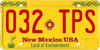 NM license plate 032TPS