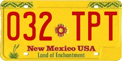 NM license plate 032TPT