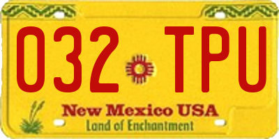 NM license plate 032TPU