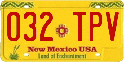 NM license plate 032TPV