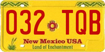 NM license plate 032TQB